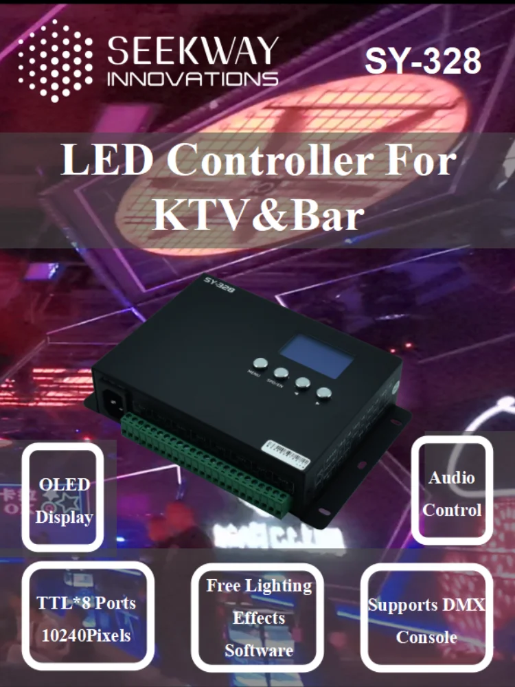 dmx controller para indoor stage display suporta spi led light ktv e bar iluminacao ativacao de som portas ac100v240v 01