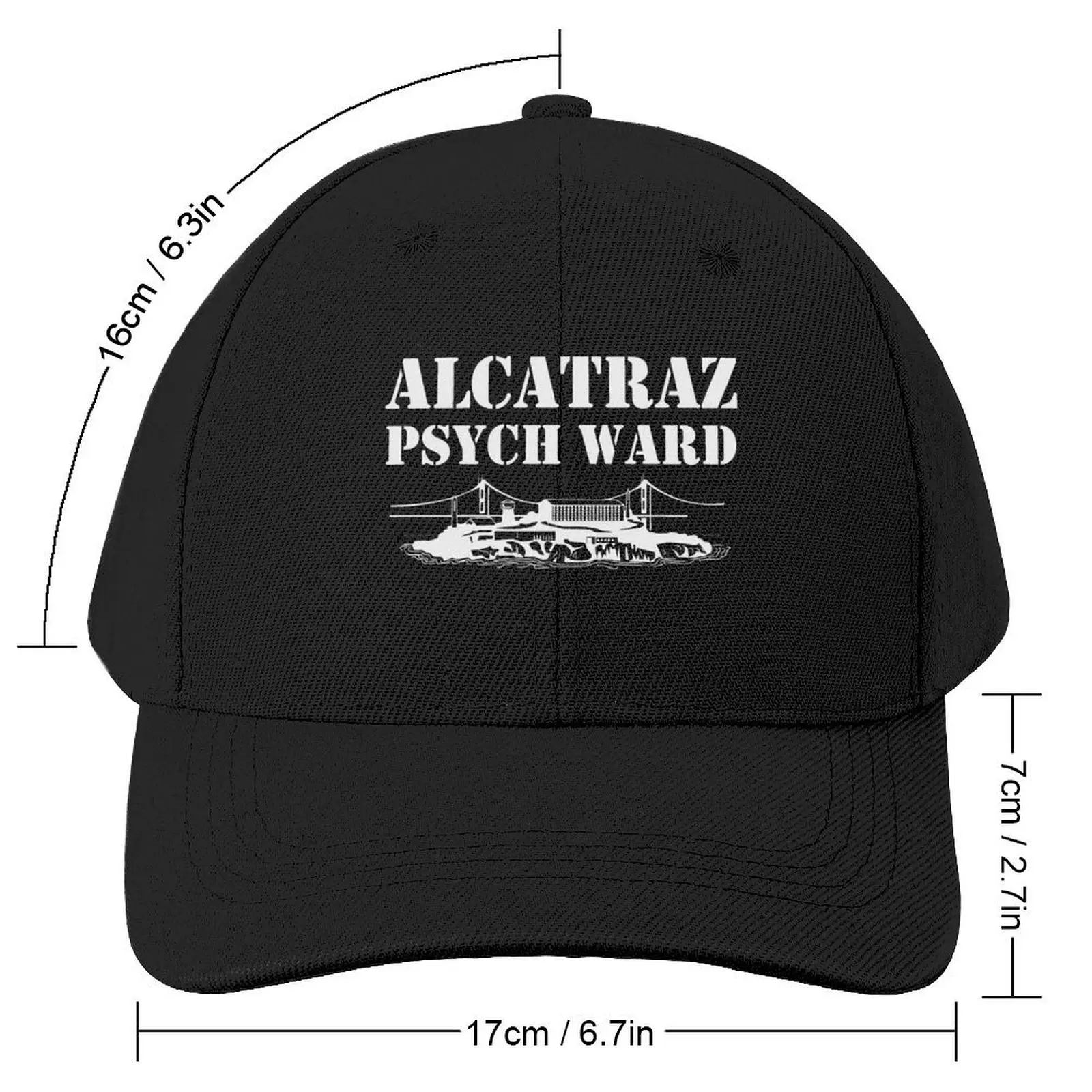 Alcatraz Psych Ward Baseball Cap Streetwear Anime Hat Luxury Woman Men's