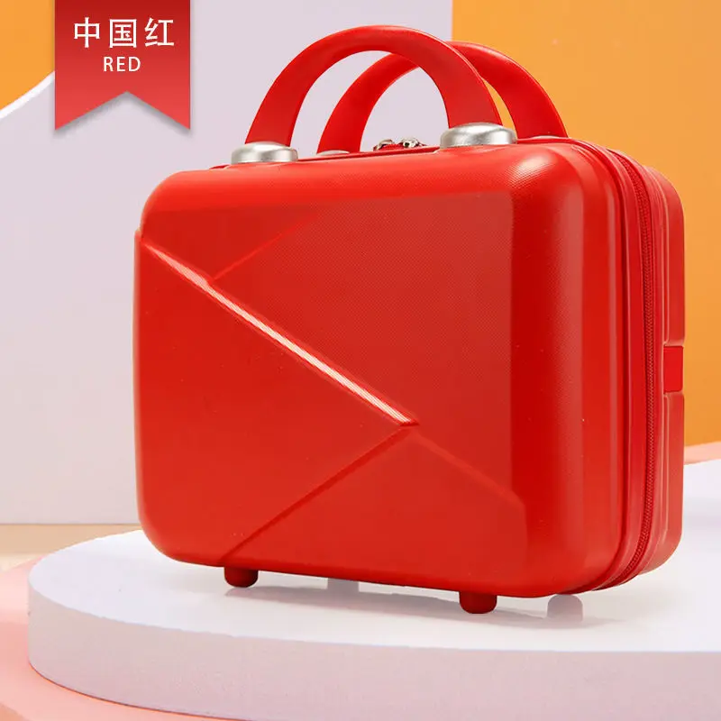 14 Inch Lightweight Mini Travel Suitcase Cosmetic Box Waterproof Hand Luggage Organizer Makeup Case Portable Small Boarding Case