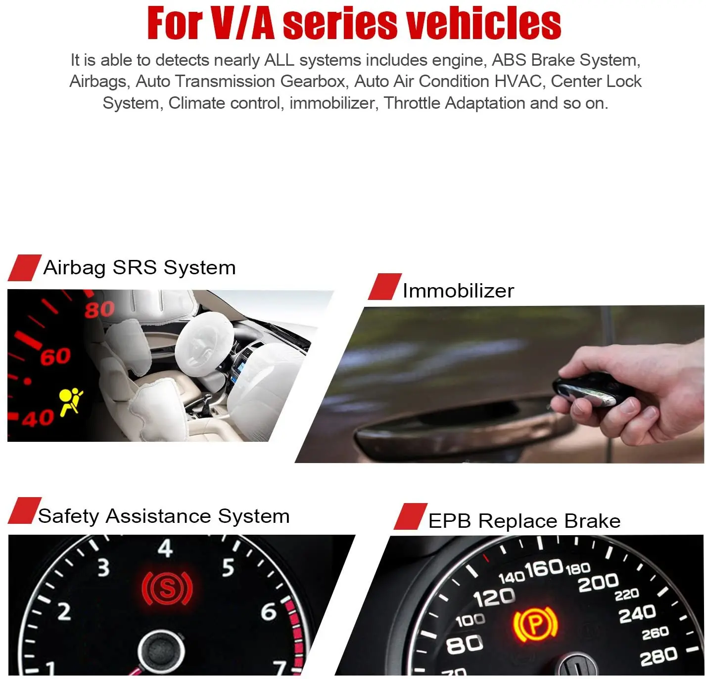 Ancel VD500 OBD2 Automotive Scanner Volle System Code Reader Airbag EPB Öl Reset OBD Auto Diagnose Werkzeuge Für VAG VW Audi Skoda