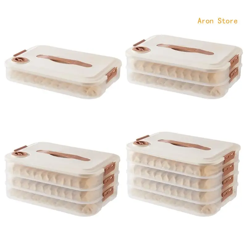 

Multi-layer Dumpling Storage Box with Lid Multipurpose Supplies H3CF