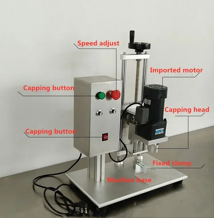 Cheap Price Semi-Auto Desktop Water Bottle Glass Bottle Capper Screw Cap Capping Machine DDX-450