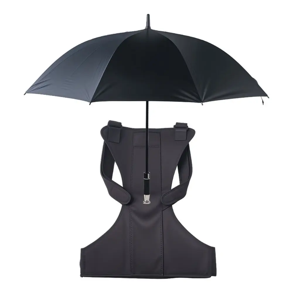 Wearable Backpack Umbrella Harness Body Mounted Adjustable Back Harness Umbrella Frame Portable Durable