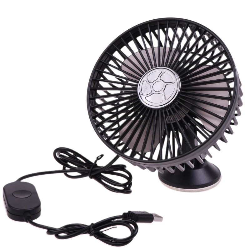 

360 Rotating 3 Speed USB Cooling Car Fan Dashboard USB Fan for Dormitory Bedroom