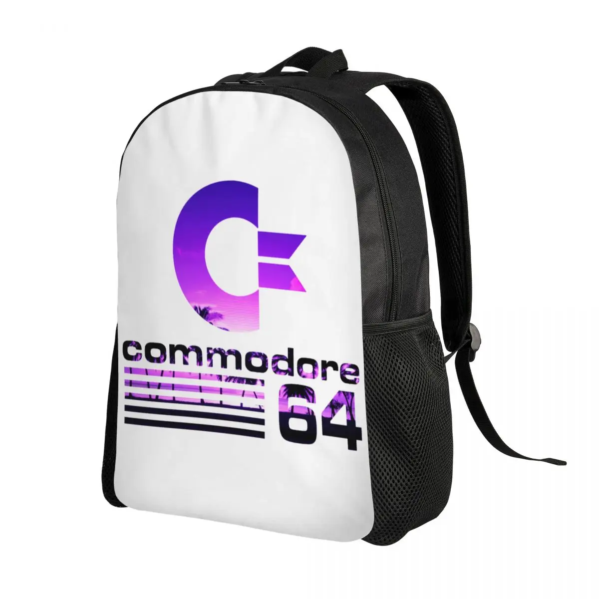 Commodore 64 Sunset Vaporwave Backpacks for Girls Boys School College Travel Bags Men Women Bookbag Fits 15 Inch Laptop