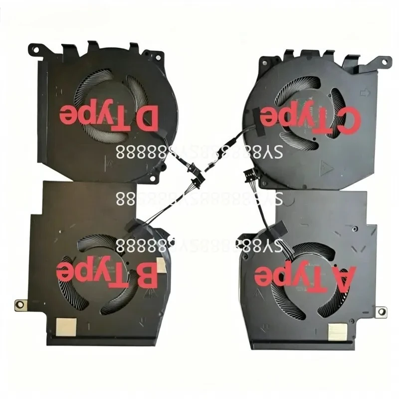 Laptop Cooling Fan For DELL ALIENWARE X16 R1 A+B+C+D Full Set 4‑Pcs Cooling Fan With Disassembly Tools