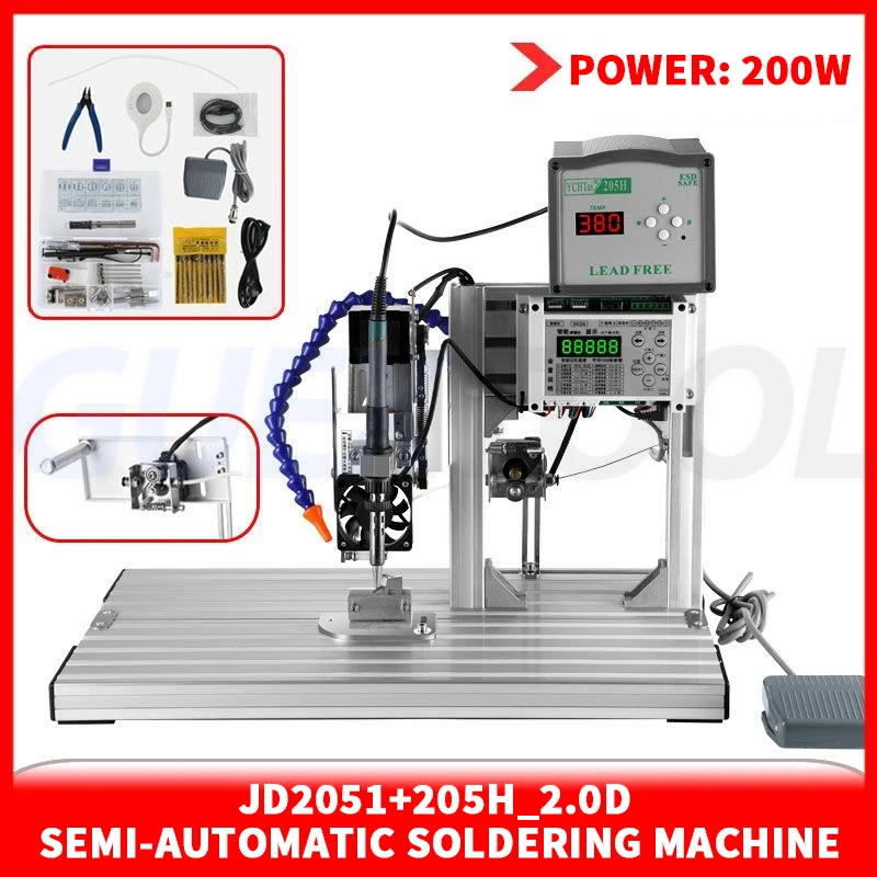 

Полуавтоматическая паяльная станция с ножной педалью, стабильная производительность, точечная сварка для пайки разъемов DB/DC