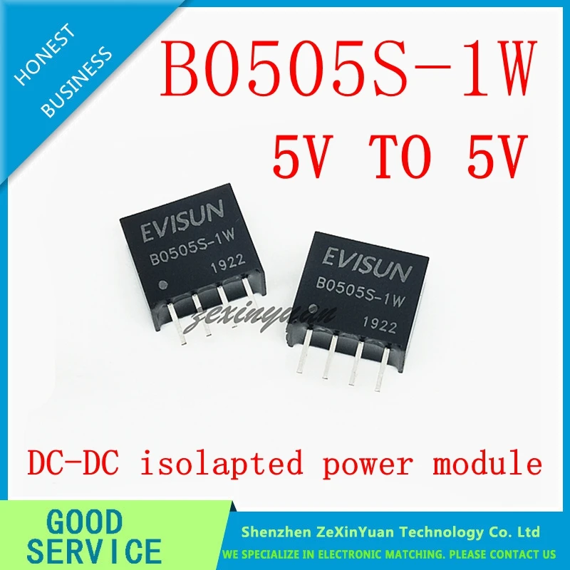 Módulo de alimentación aislado piezas B0505S B0505 SIP-4 5V a 5V B0505S-1WR3, B0505S-1WR2 Original, 1 B0505S-1W, 100% nuevo