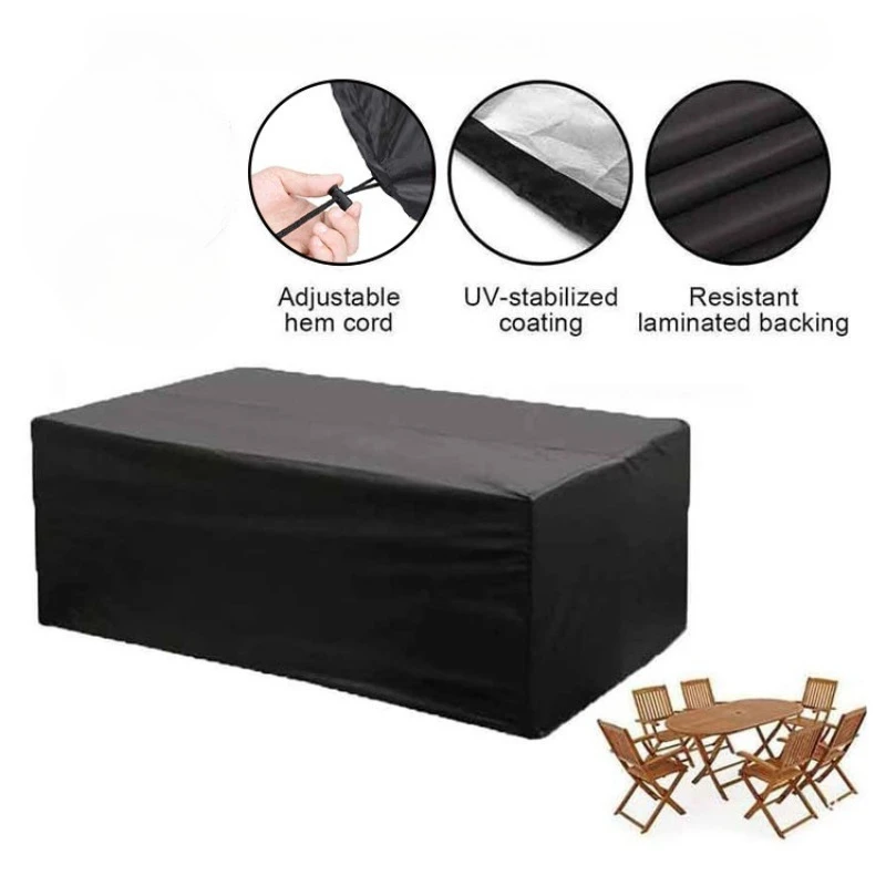 Oxford Rectangular Outdoor Sectional210D Sofa Cover, Waterproof Patio Conversation Set Cover, All Weather Dust Rain Protector