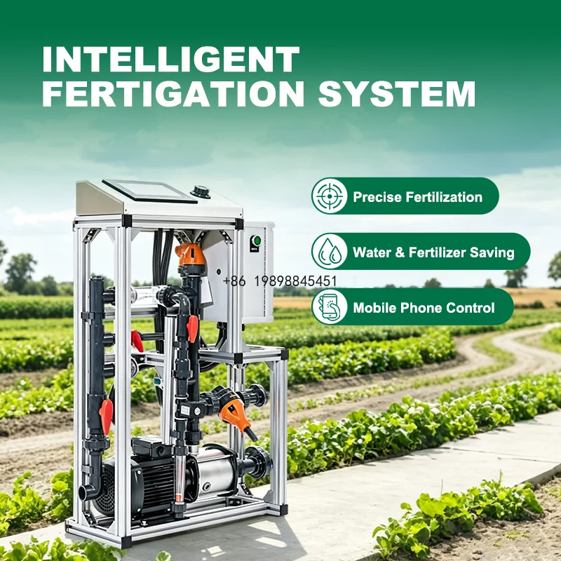 Greenhouse Sprinkler Fertigation System Automated Metal Water Fertilizer Integrated Drip Irrigation Equipment Agricultural