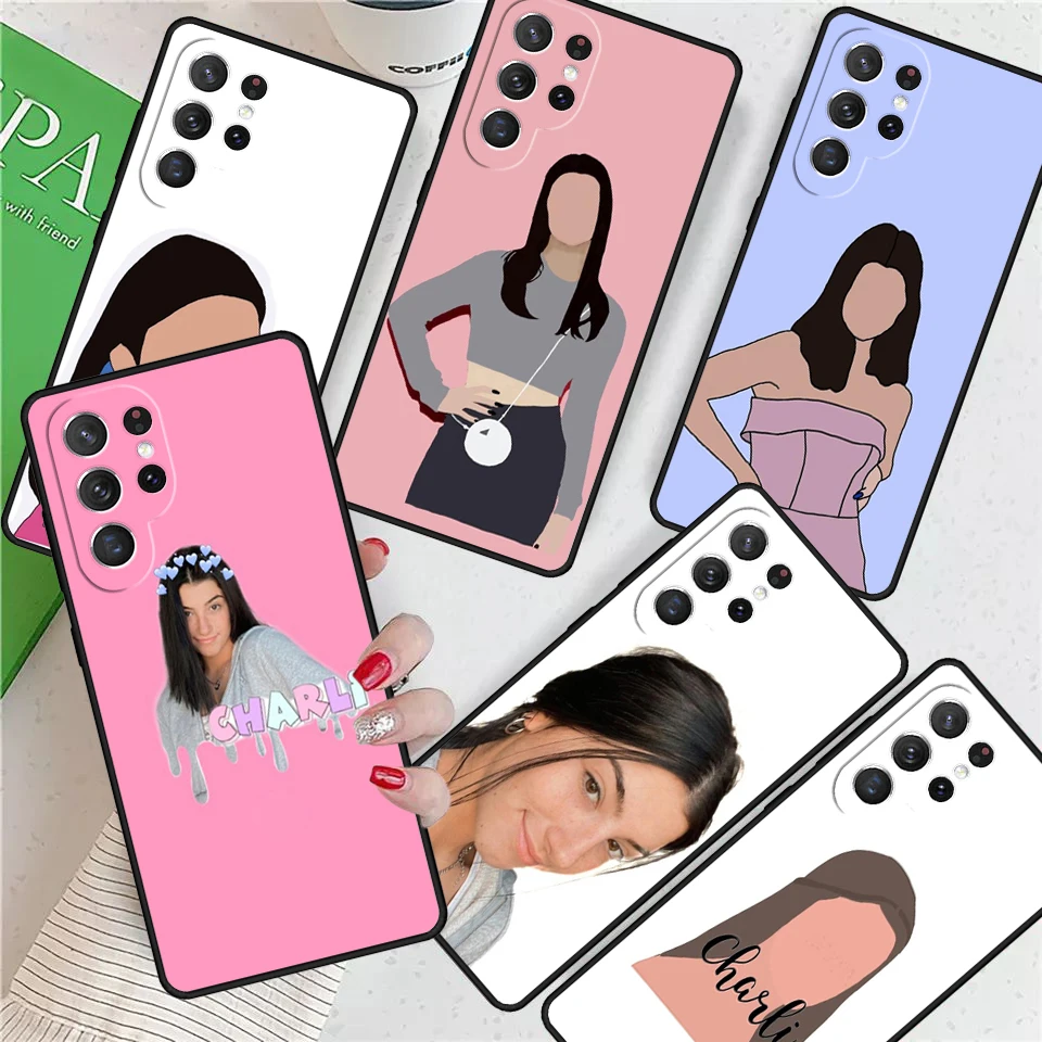 Charli Damelio For Samsung Galaxy S24 Ultra S21 S22 S8 S9 S10E Note 10 20 Plus FE S23 Phone case Cover Coque