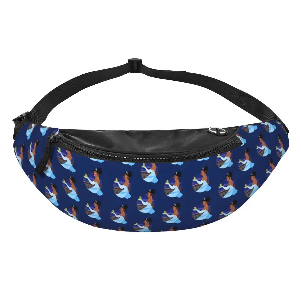 

Custom Casual The Princess Cartoon And The Frog Fanny Pack for Traveling Men Women Crossbody Waist Bag Phone Money Pouch