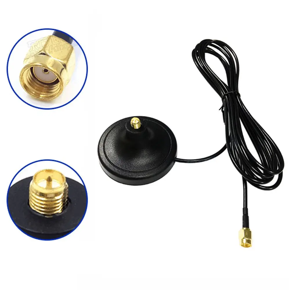 

300cm Magnetic Base RP-SMA Male to Female Pure Copper Antenna Wireless for Router WiFi