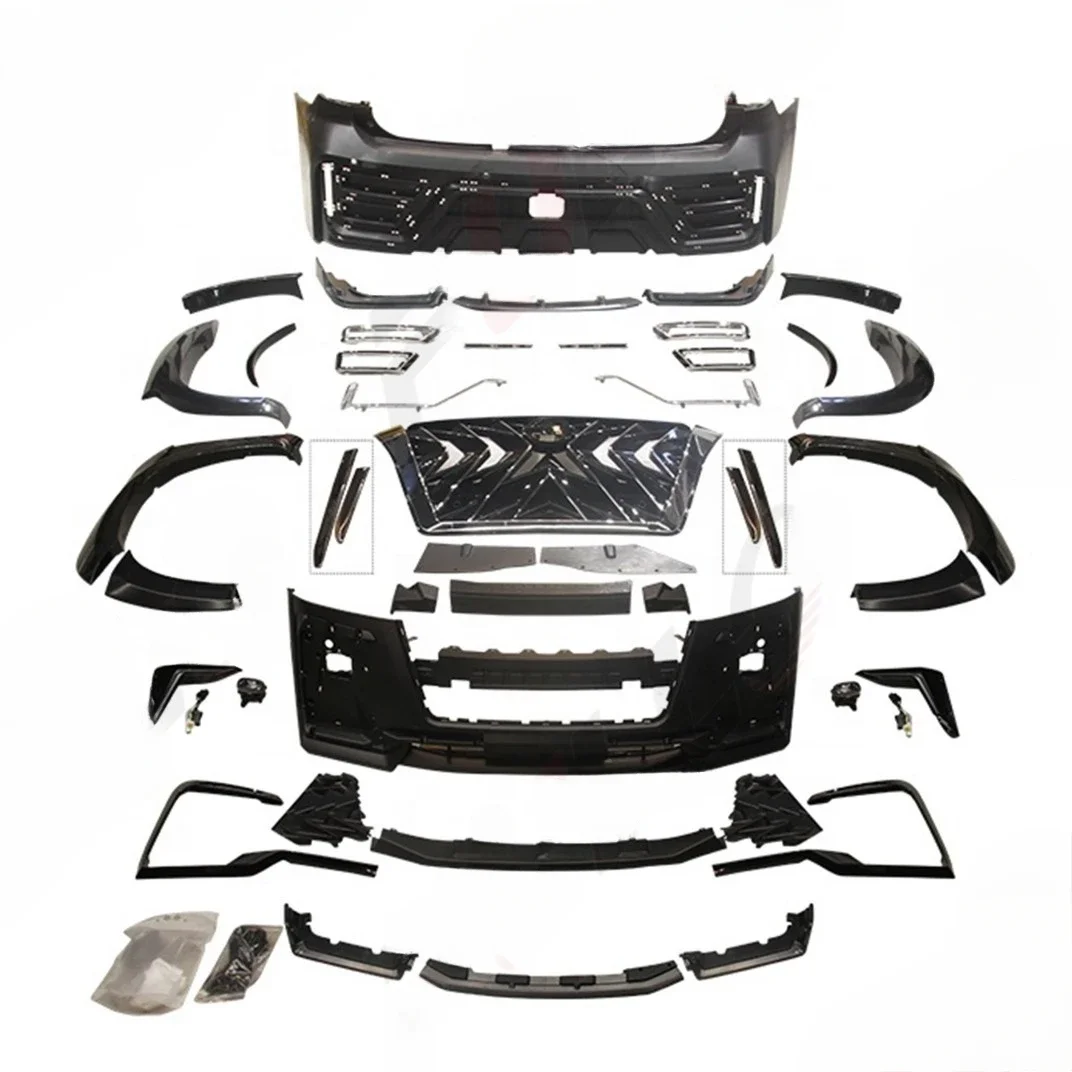 Auto Body System for Nissan Patrol Y61/Y62 10-20 To Black HAWK Style Include Bumpers with Grille Fender