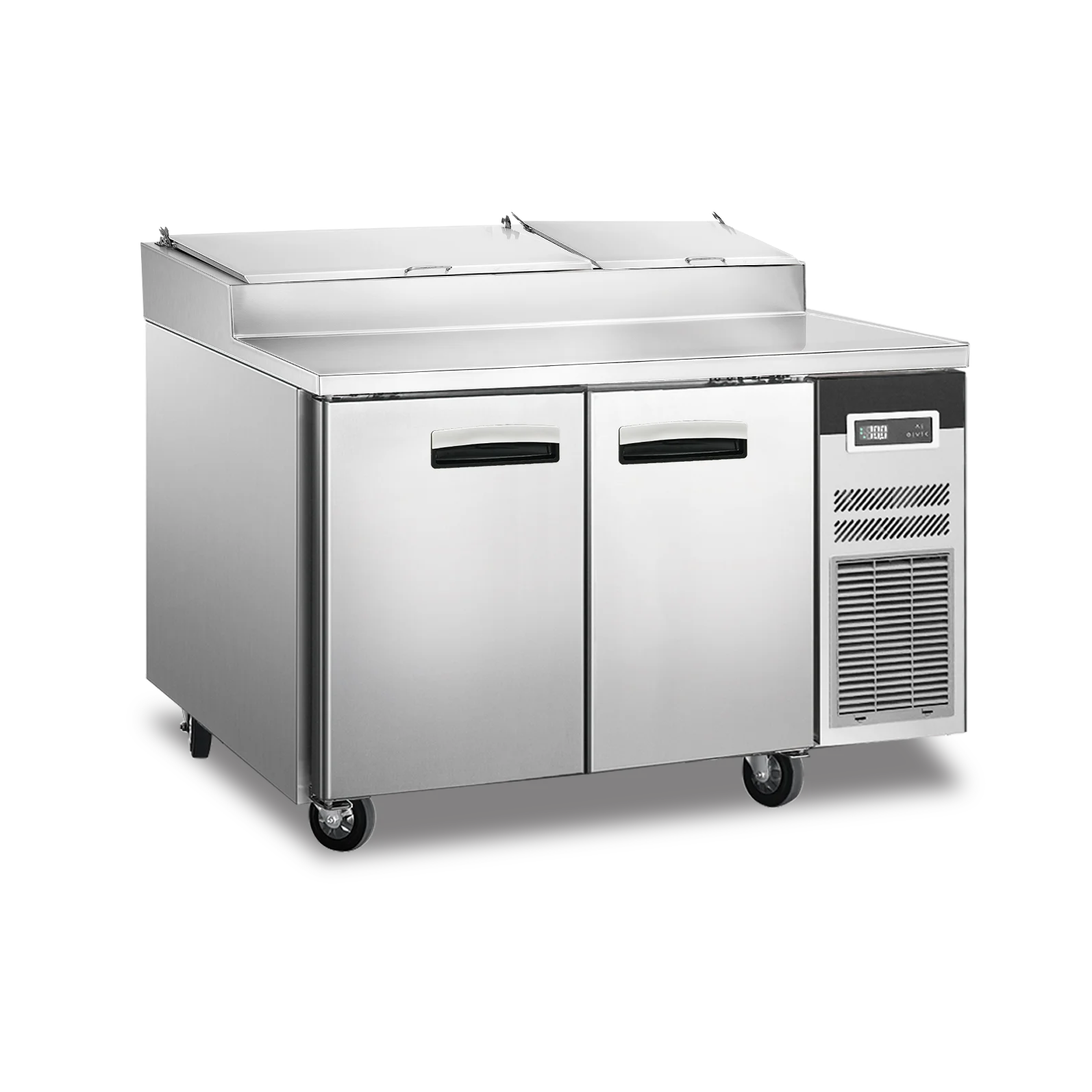 

Коммерческий салат-бар, стол для приготовления сэндвичей, холодильник из нержавеющей стали с морозильной камерой, холодильник для приготовления салатов 2025