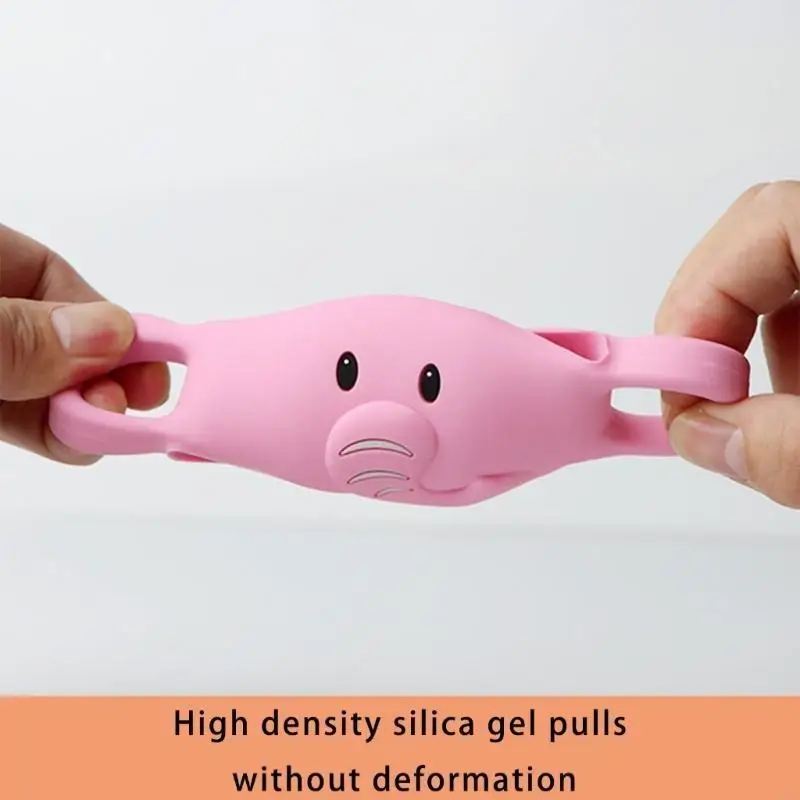 

Cup Grip for Baby Bottles Universal Removable Grip Portable Baby Bottle Handles Elephant Pattern Silicone Handles 425F