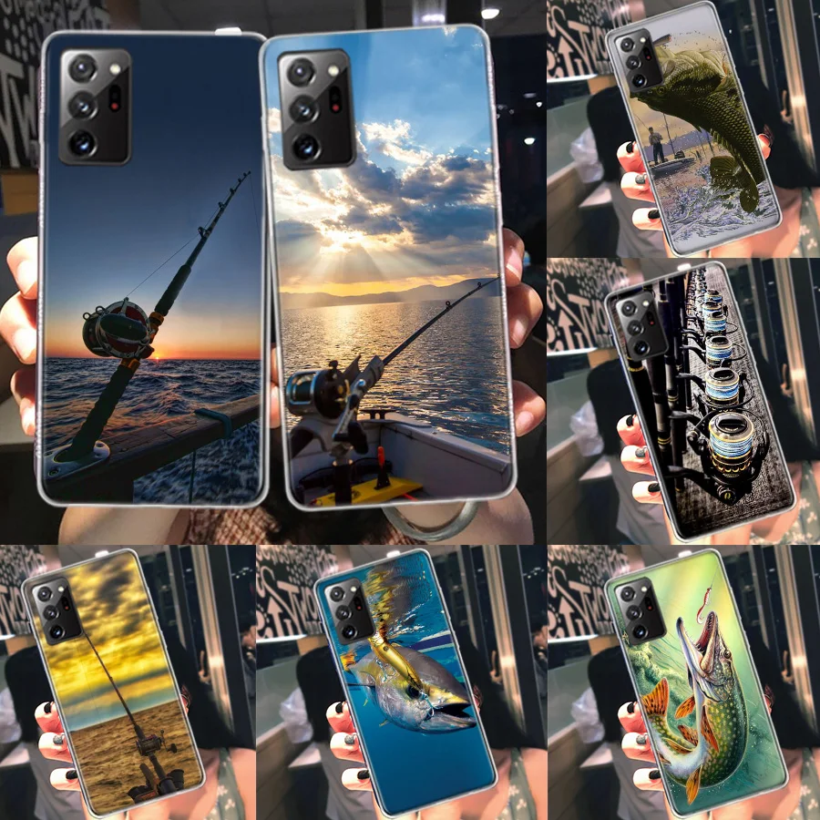 Recreational activities Carp Fishing Fish Phone Case For Galaxy Samsung S22 Plus S21 S24 Ultra Clear S20 S23 FE S10 S10E S9 S8 C