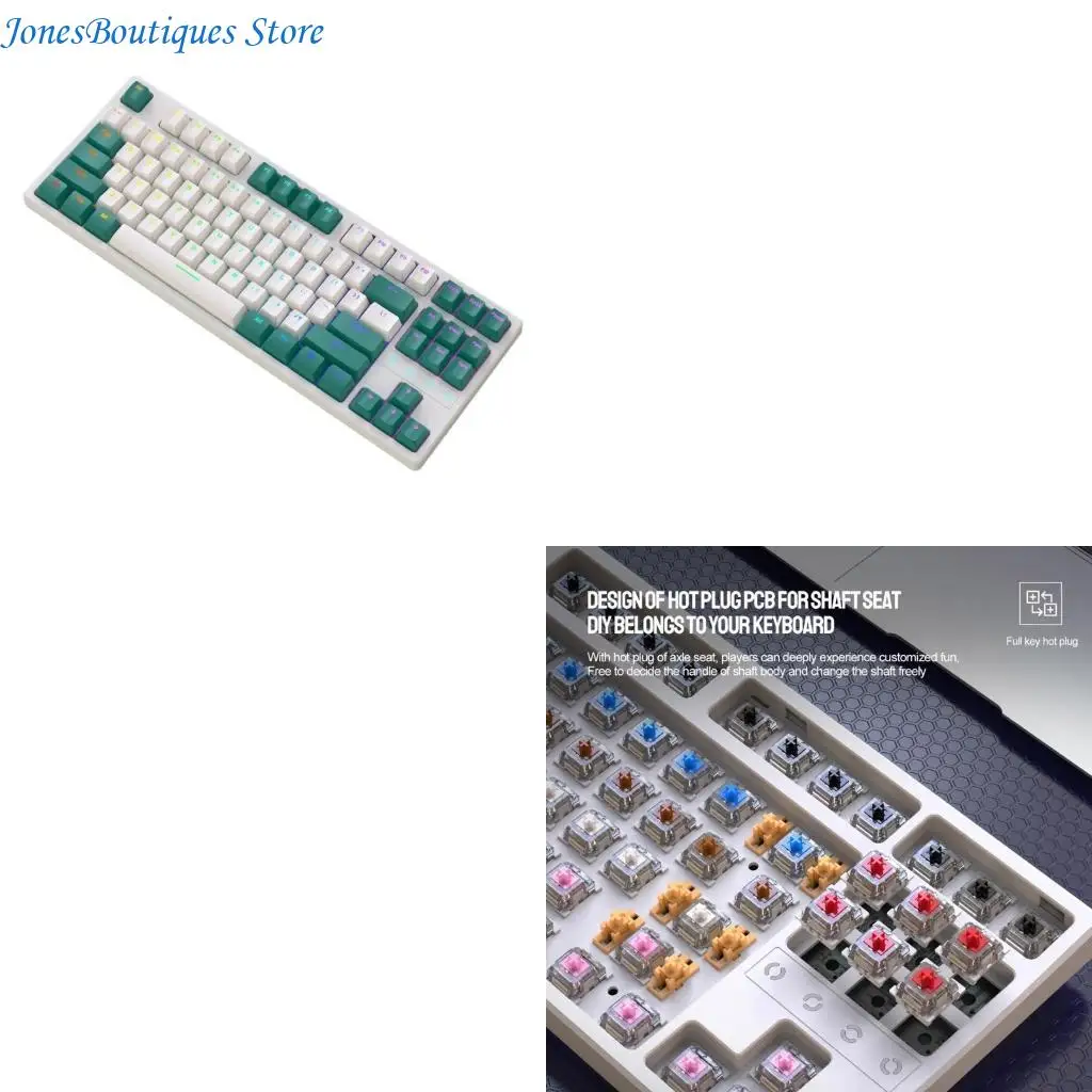 K87 Mechanical Keyboard Wireless RGB+BT+2.4G- TypeC Three Modes W8KE