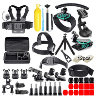 Accessories Kit for Gopro Hero13 12 11 10 9 Black 8 7 6 5 Yi 4K SJ4000 EKEN H9 AKASO DBPOWER Strap Tripod Mount Go pro 9 Camera