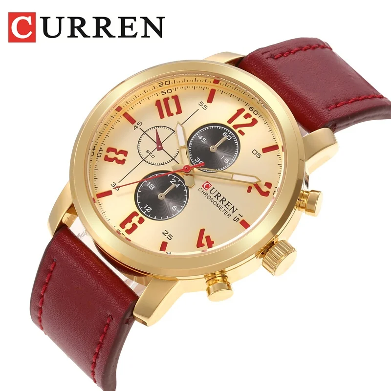 

Curren 8208,8192 Men's Watches Luxury Fashion&Casual Business Quartz Leather Watch Date Wristwatch for men Relogio Masculino
