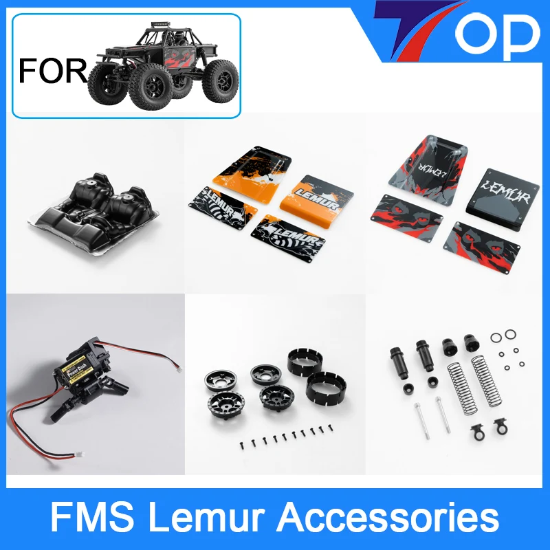 FMS 1/24 FCX24 Lemur oryginalne części zamienne dźwigar opony obiektyw zestaw piasta koła śrubę