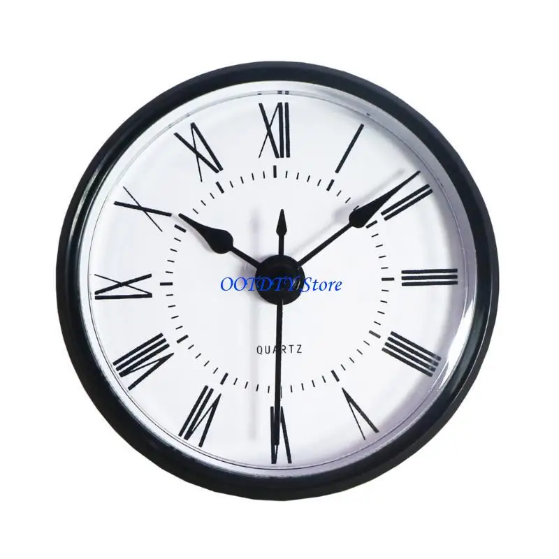 367A Roman/Arabic Numeral Small Dial Retro Decorative Wall Time Reminders Clock 70mm