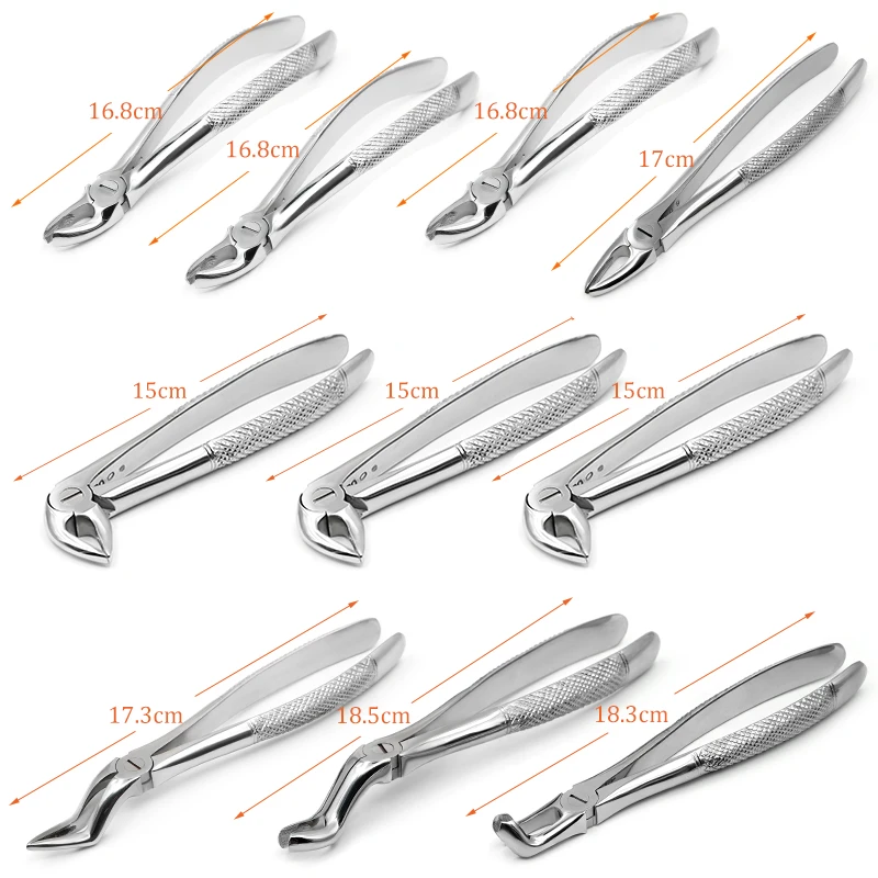 10pcs Dental Extraction Forceps kit Teeth Extraction Tooth Extracting Forceps For Adult Orthodontic Dental Tools