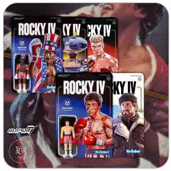 In Stock Super7 Rock y ReAction Figures Boxing Movie Toy Card Collection Gift Boy Birthday