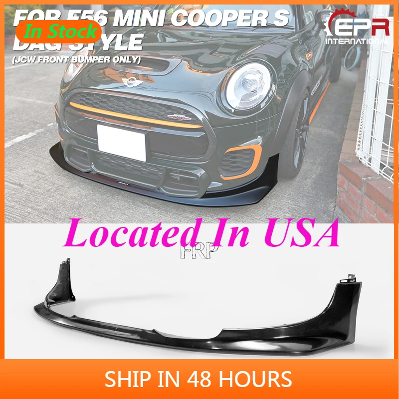 FRP Unpainted Front Bumper Lip Trim For F56 Mini Cooper S DAG Style Glass Fiber Front Lip (JCW front bumper Only) Bodykits