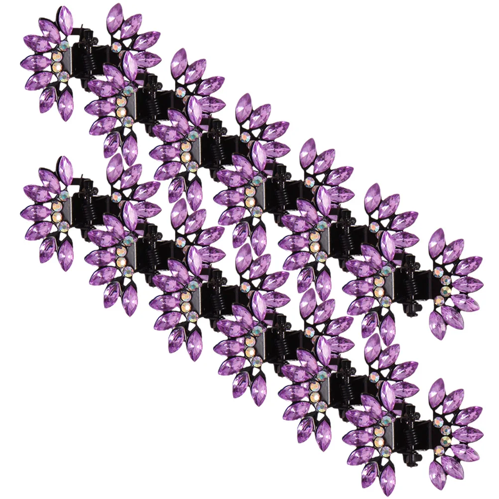 

12pcs Rhinestone Claw Clips Small Hair Accessories Resin Butterfly Sparkles Thin Claws Women Girls Fine Hair Decorations