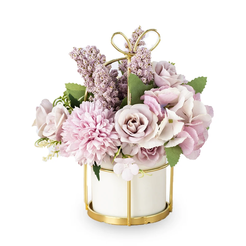 xx-European Ceramic Vase Office Coffee Desktop Artificial Flower Pot Furnishing Decoration Crafts Livingroom Table Ornaments