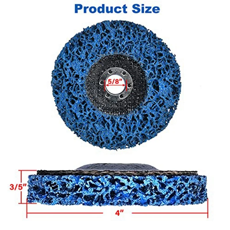 8 Pack Strip Disc Stripping Wheel Parts Kit For Angle Grinders Remove Rust Paint Stripping Wheel Clean Coating Welds, 4X5/8 Inch
