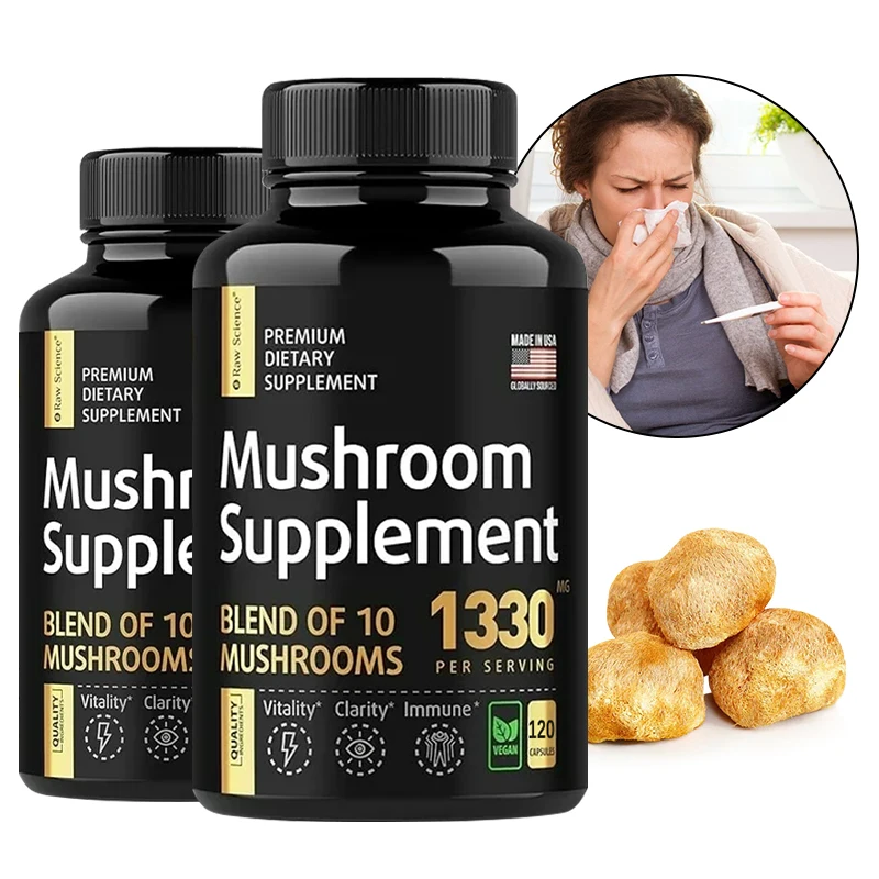 Nootropic Mushroom Complex with Chaga Extract and Cordyceps To Boost Brain and Focus - Boost Immunity