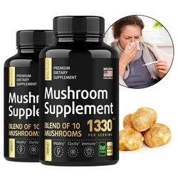 Nootropic Mushroom Complex with Chaga Extract and Cordyceps To Boost Brain and Focus - Boost Immunity