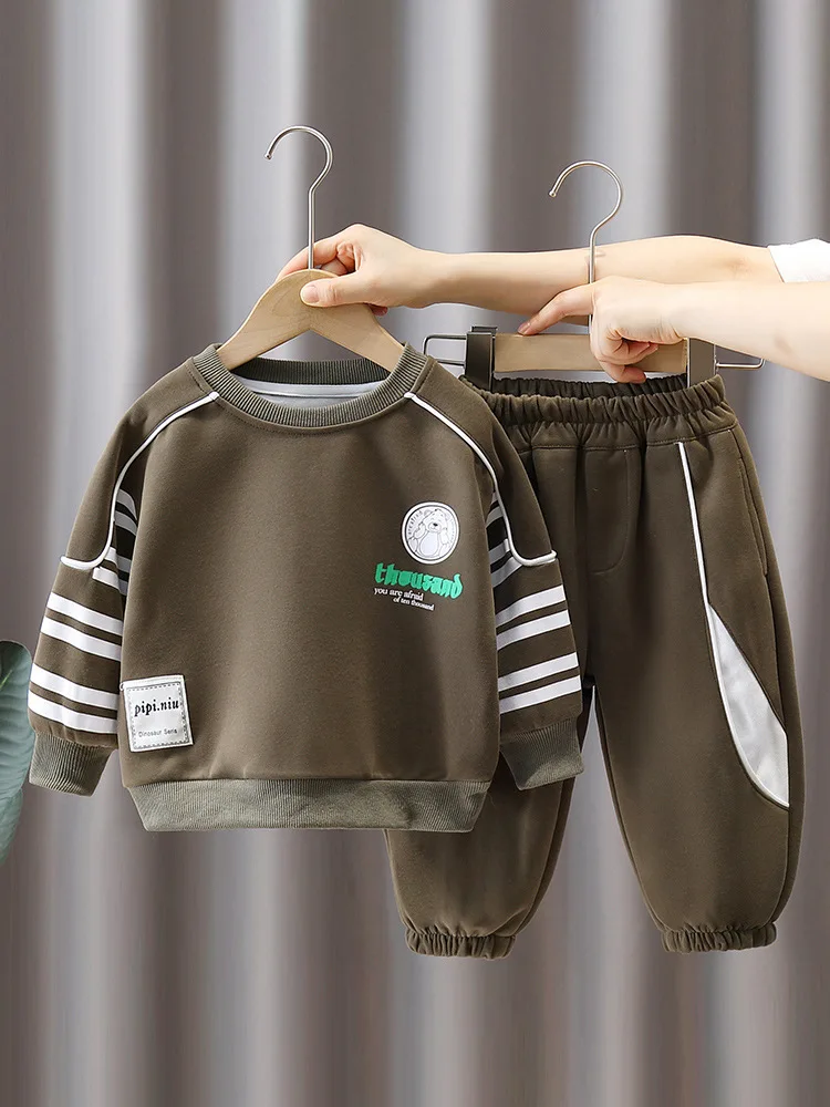 

Children's Spring/Autumn Casual Sportswear Boys and Girls Sweatshirt+Pants 2-piece Set Outdoor Children's Clothing Set 2-10Years