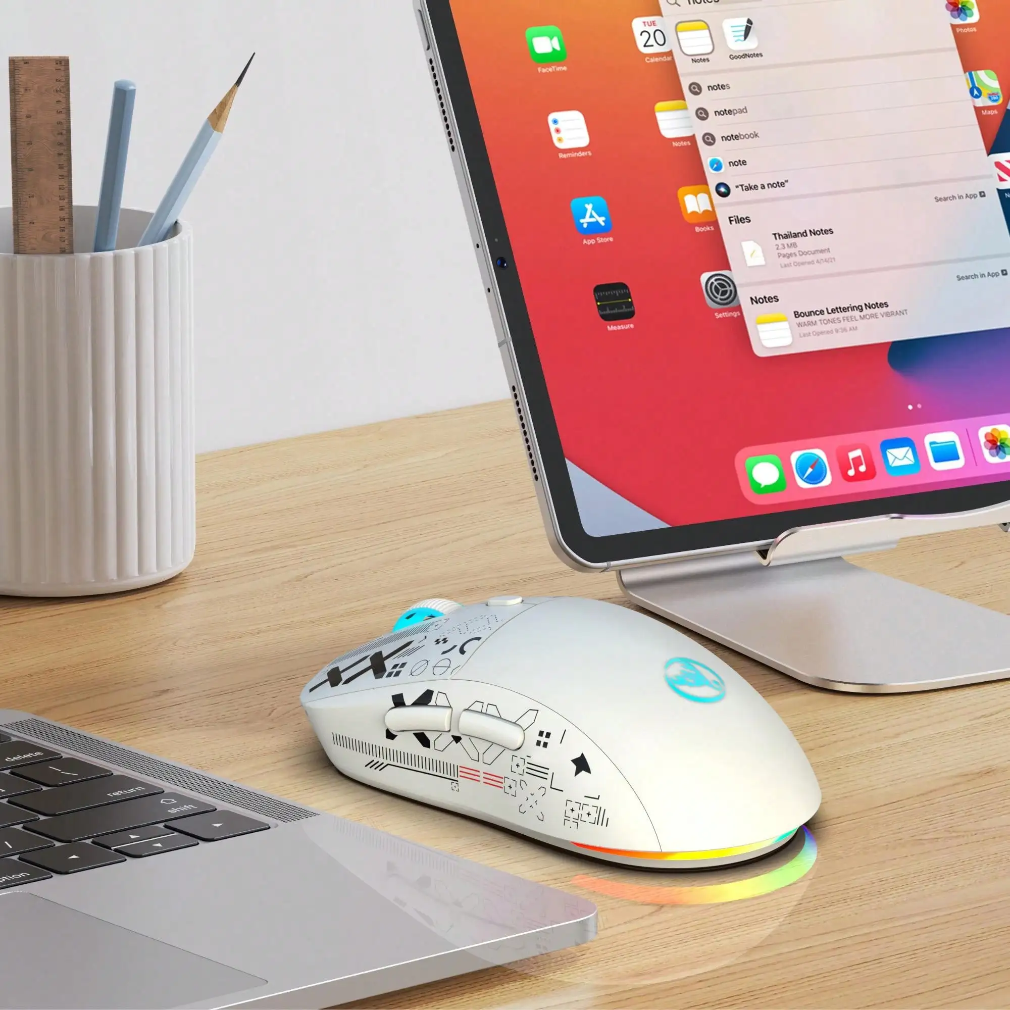 HXSJ T90 RGB Backlit Gaming Mouse Wired 2.4G Bluetooth Wireless New Model 650mAh Battery 500 Million Clicks up to 4000 DPI