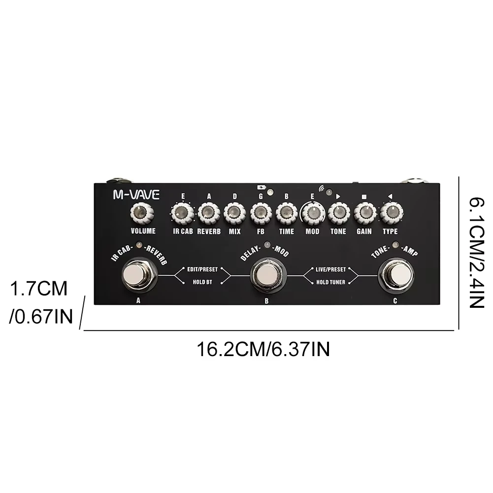 دواسة M-VAVE Cube BABY Bass/AC Sim - قابلة لإعادة الشحن على مدار 24 ساعة | 8 خزائن تعمل بالأشعة تحت الحمراء وتحكم DAW #2