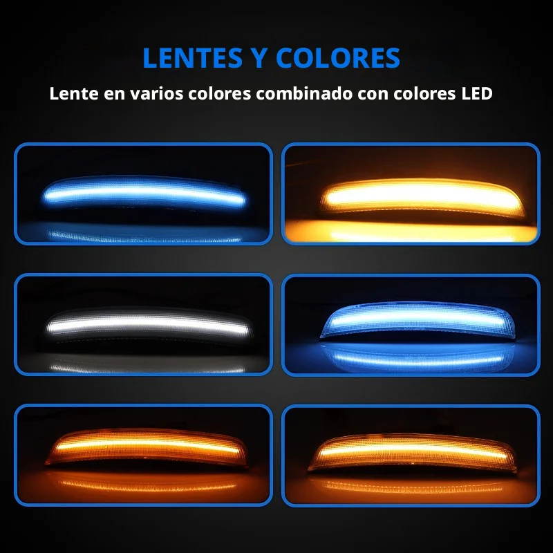 Car Front Side Marker Lamps White LED Lights For 2015-2023 Chrysler 300 Fender Blinker Signal Light Bumper Reflectors Light
