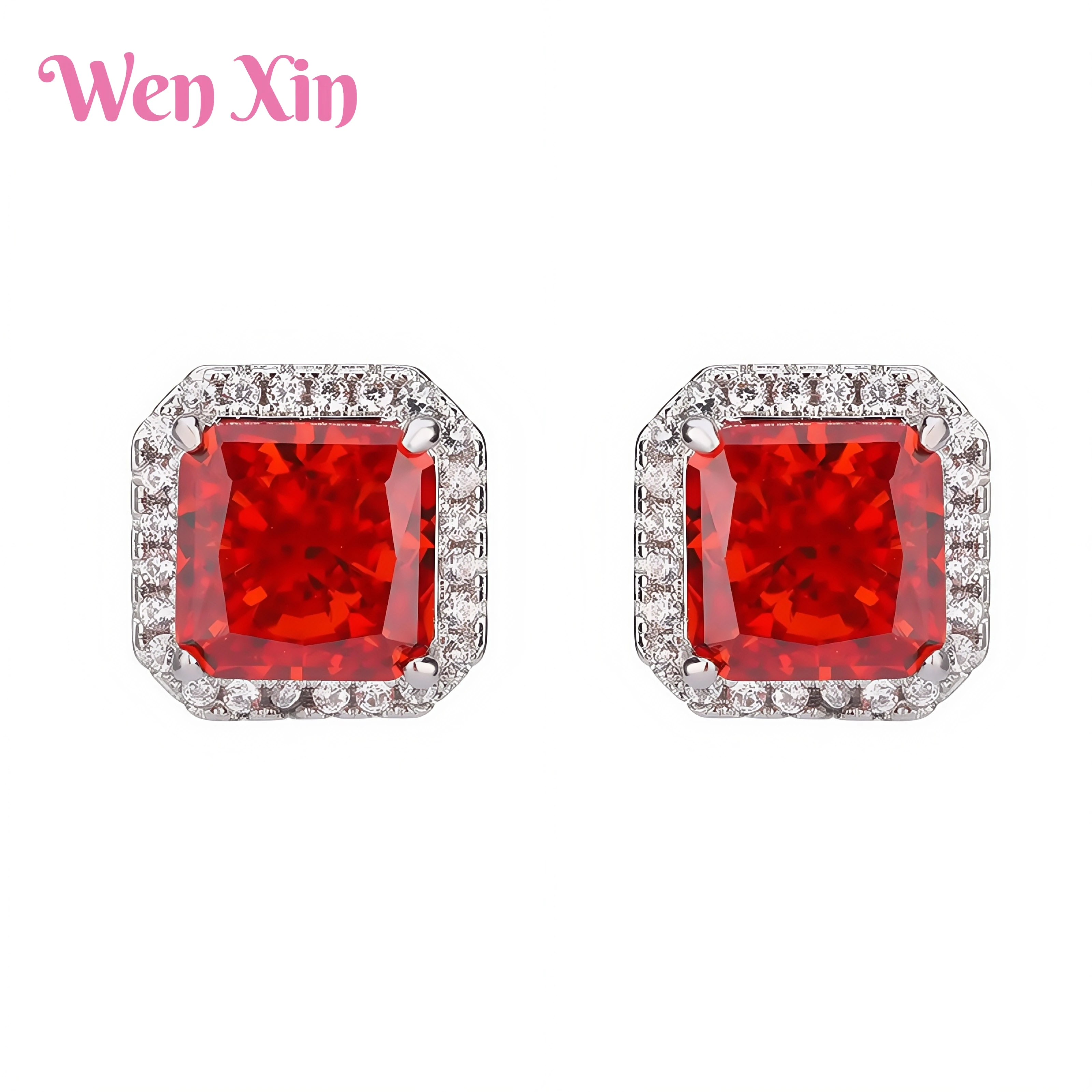 

WENXIN Brand New Grade Quality Jewelry Stud Earrings For High Carbon Diamond Certificated Eardrop Drop Earrings Stud Jewelry