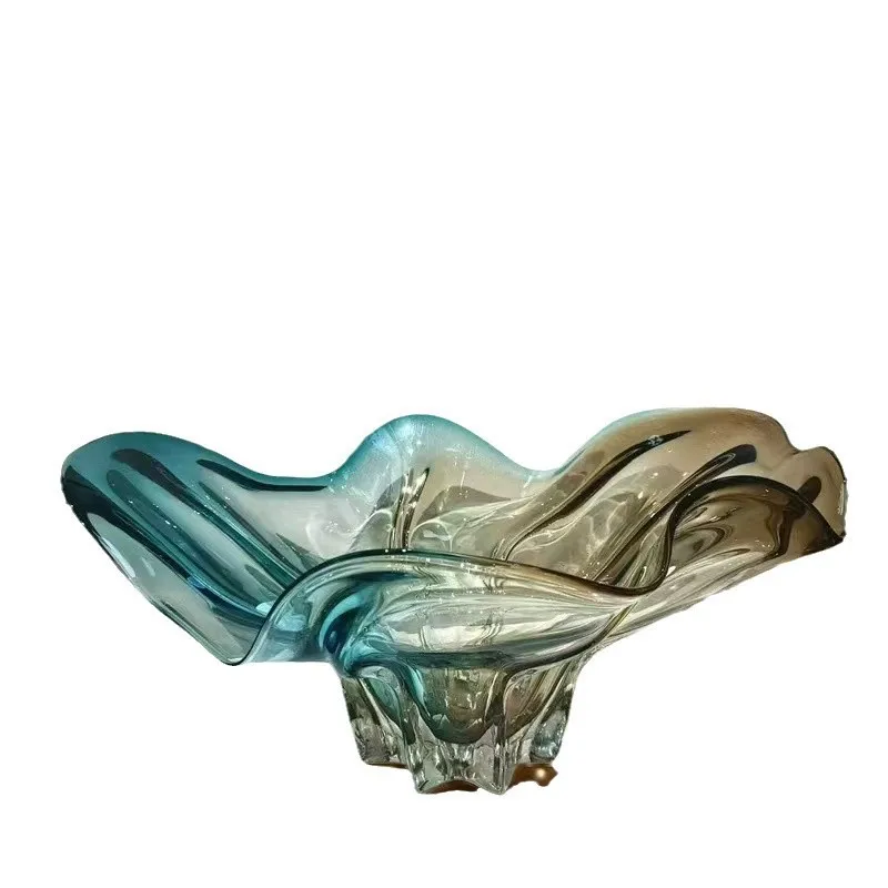 

Light luxury modern thick glazed fruit plate living room coffee table dining table creative glazed storage plate ornament