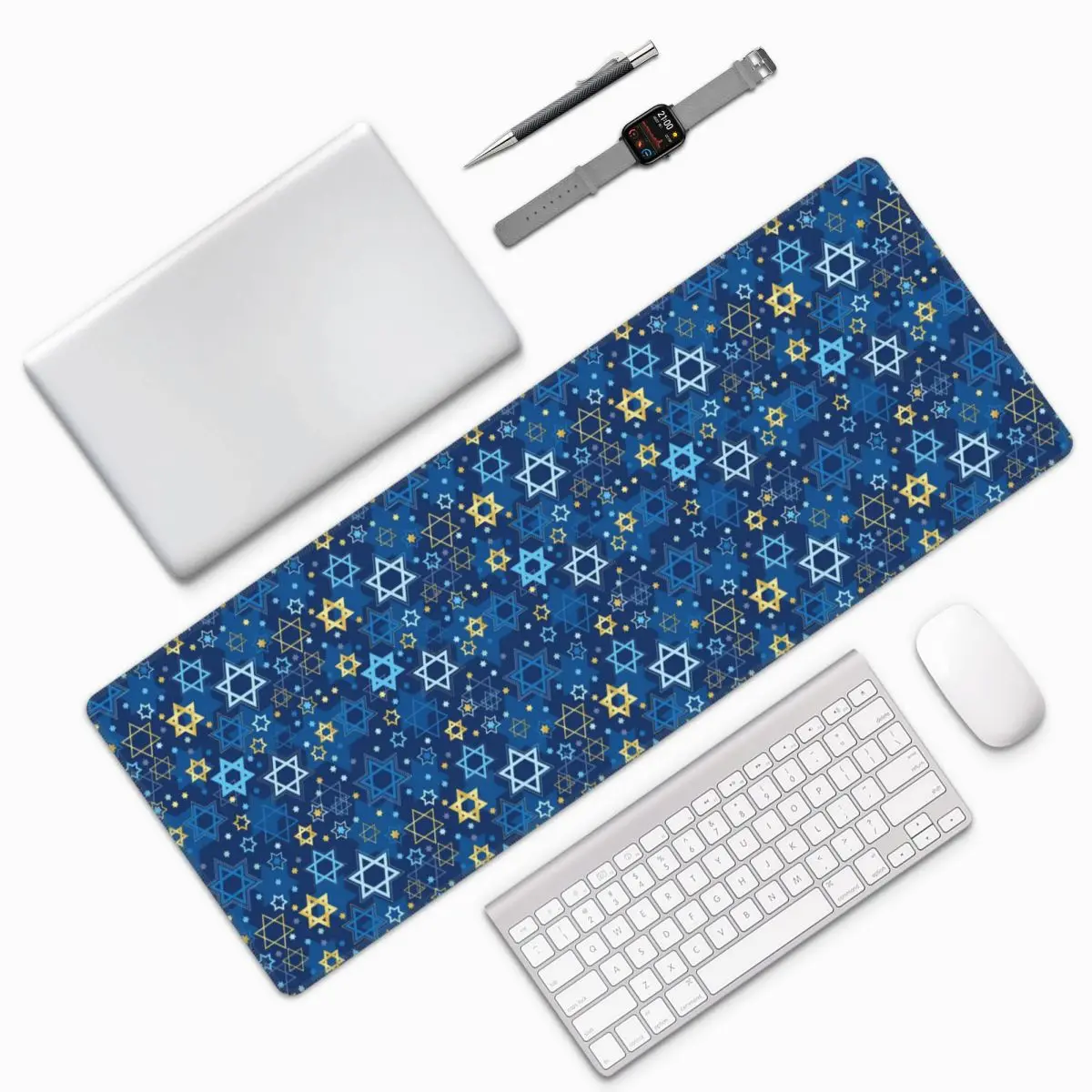 Star Of David Print Large Mouse Pad Computer Keyboard Mouse Mat Gamer PC Laptop Desk Mat Office Accessories Table Mats