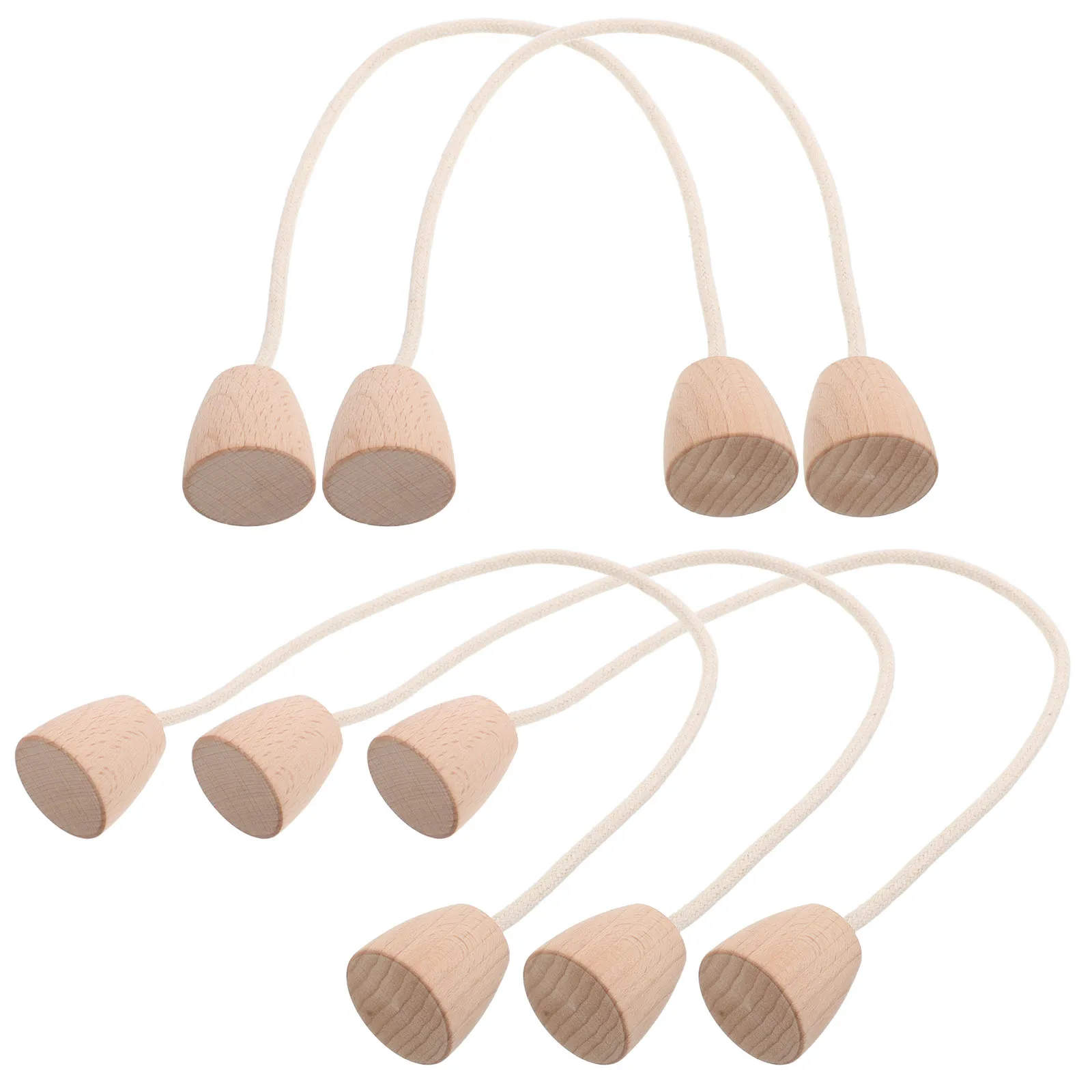 5Pcs Durable Cotton Rope Croquet Wickets Wood Base Family Backyard Park Outdoor Game Accessories Croquet Wickets Replacement