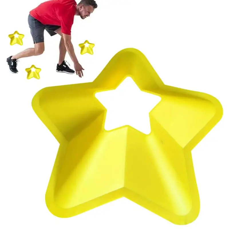 Football Training Markers Football Cones Markers Five-Pointed Star Mark Disc Football Practice Equipment Field Cone Markers