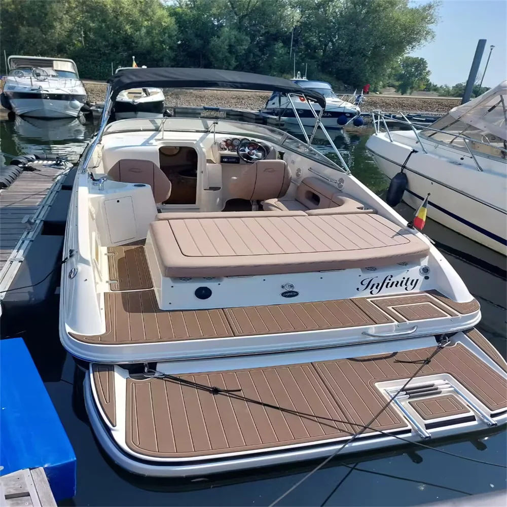 

2004 Rinker 232 Swim Platform Cockpit Pad Boat EVA Foam Faux Teak Deck Floor Mat SeaDek MarineMat Gatorstep Style Self AASDFGHJ