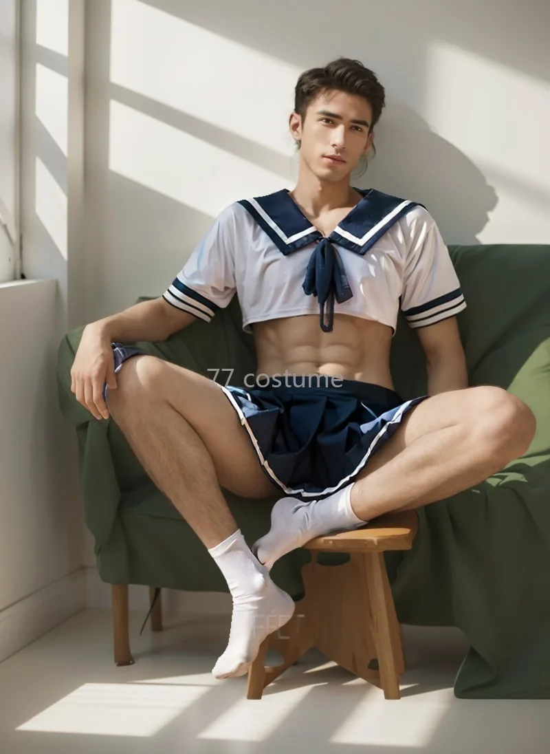 مجموعة الملابس الداخلية للرجال لعب الأدوار المثيرة للطلاب أزياء تنكرية للخادمة ملابس Femboy سيسي للملابس الداخلية المتقاطعة مقاس كبير