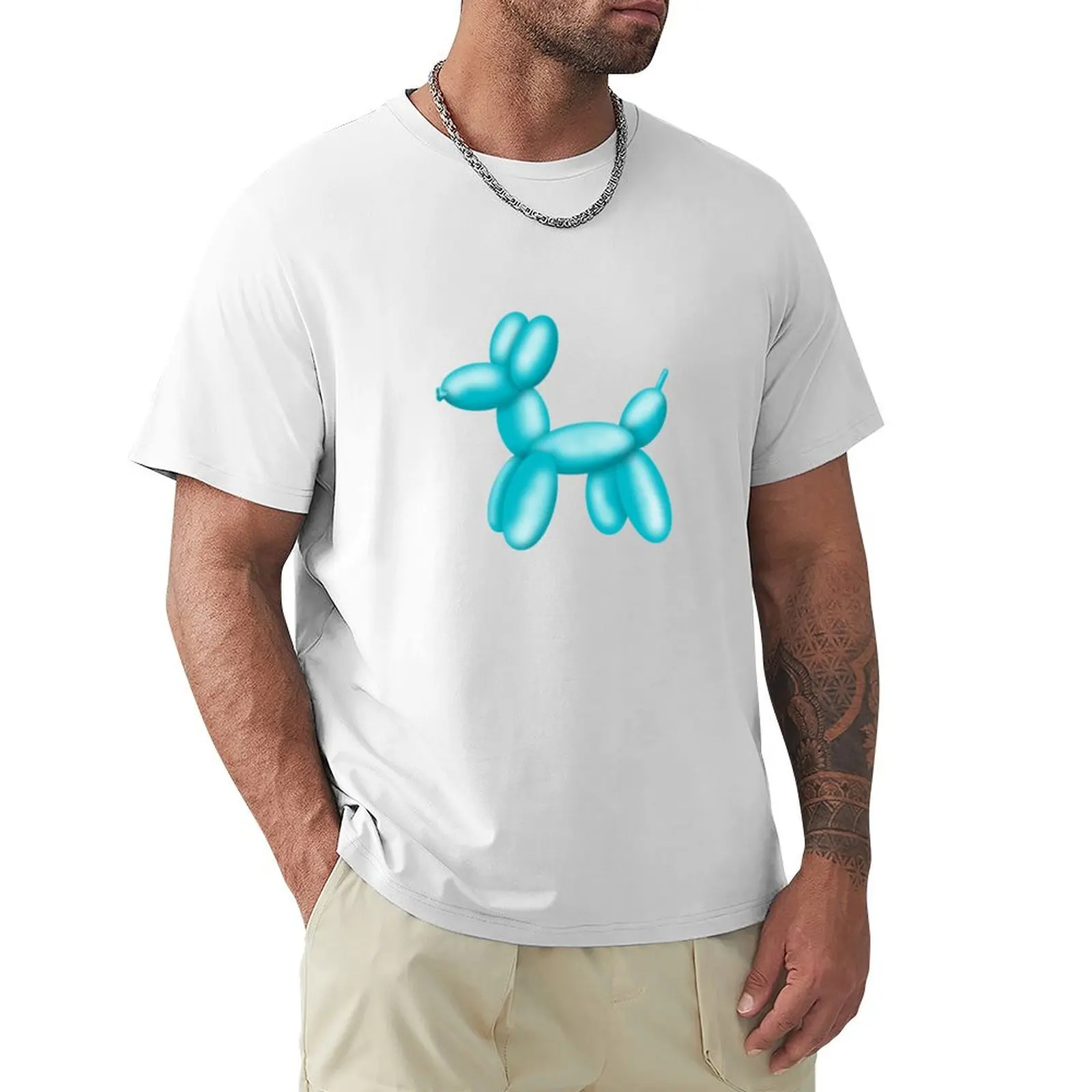 Blue balloon dog T-shirt blacks animal prinfor boys t shirt for men