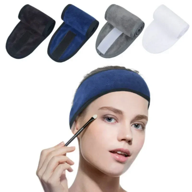 3pcs New Soft Toweling Girls Headbands for Face Washing Bath Makeup Women Adjustable Facial Cleaning Headbands Hair Accessories