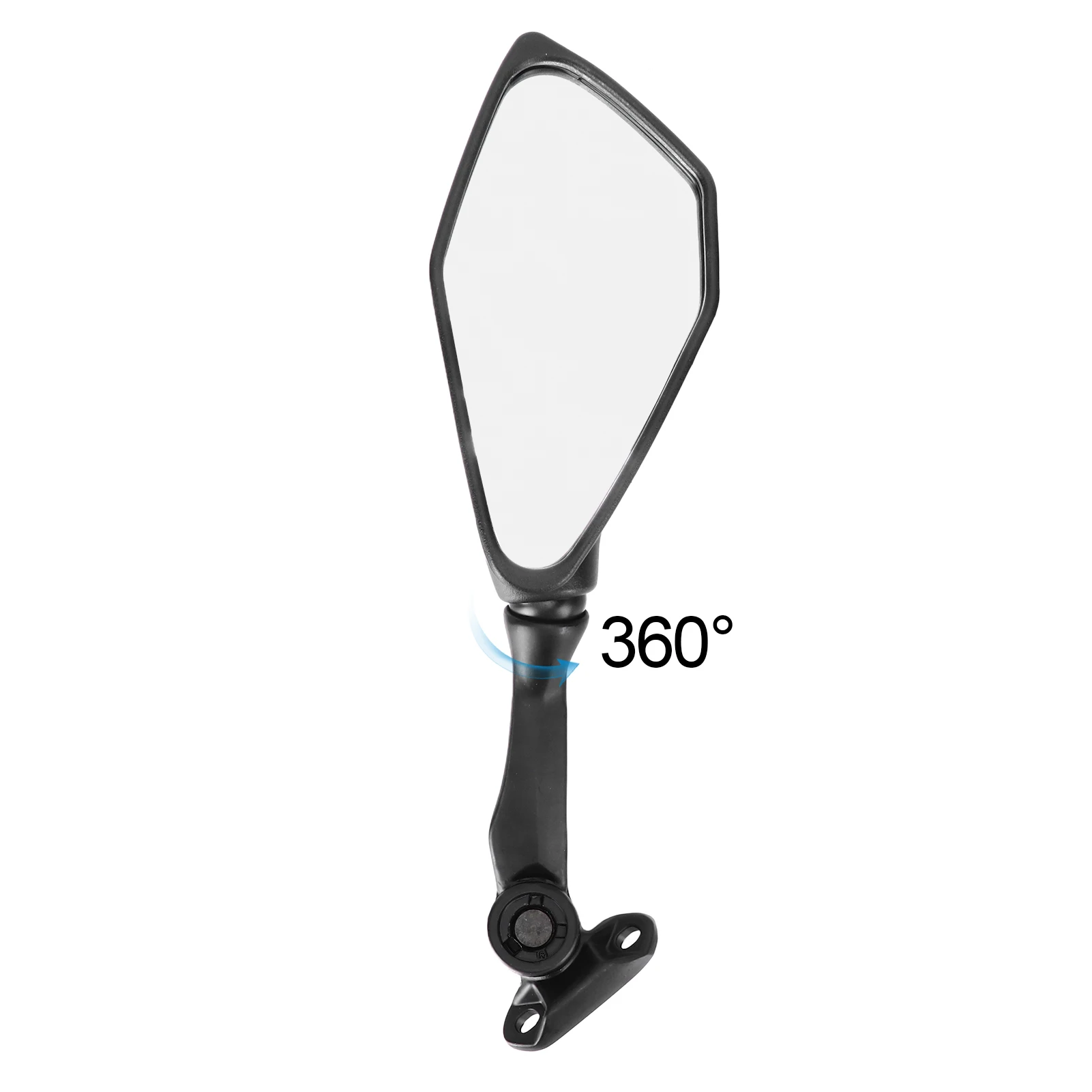 2Pcs Motorcycle Rear View Mirrors Folding Black Replacement for Ninja 300 250 ZX6R 636 300R EX300 ABS 2011‑2018  Motorcycle Part image 5