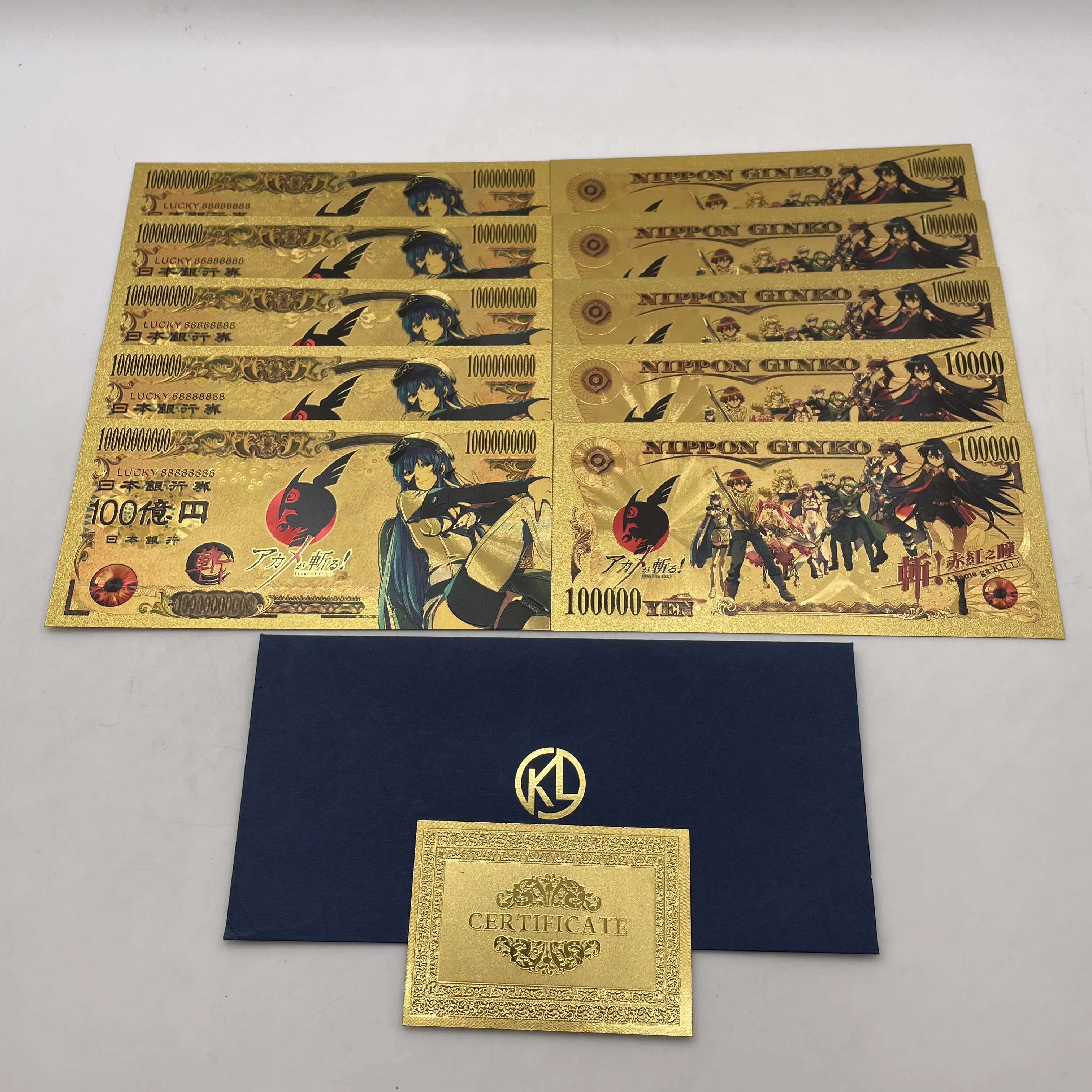 Hot-blooded anime comic Akame Ga Kill Tatsumi exquisite banknote two-dimensional game card peripheral collection gifts