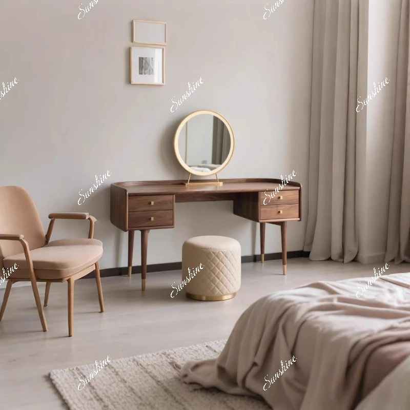 Song-style aesthetics, dressing table solid wood bedroom modern simple light luxury dressing table